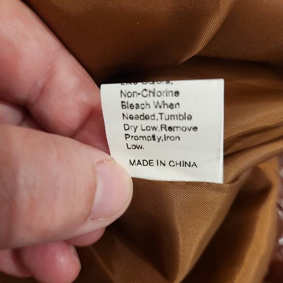 SHEIN Rust Brown Puffer Lightweight Earthy Shiny Neutral Goblincore Women 6 NWOT - Picture 5 of 9